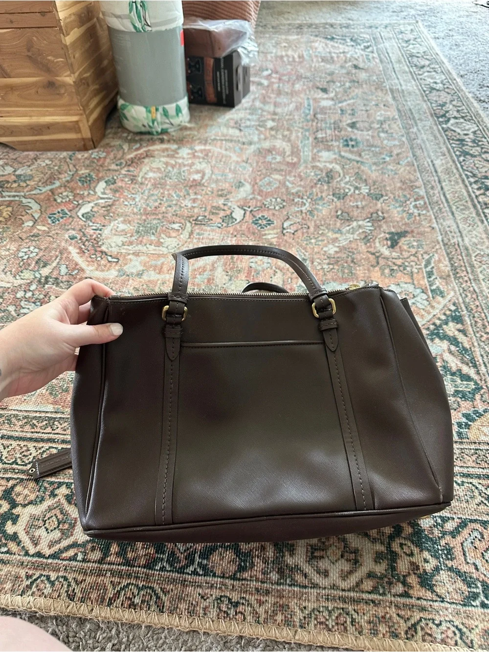 Vintage Coach Brown Leather Purse